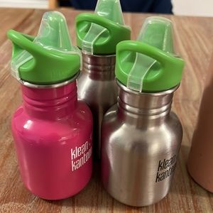 Three klean kanteen water bottles